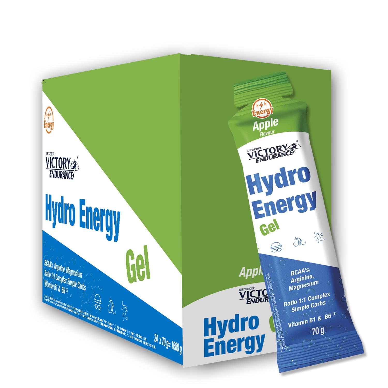 Victory Endurance Hydro Energy Gel (24 x 70 g) Apfelgeschmack