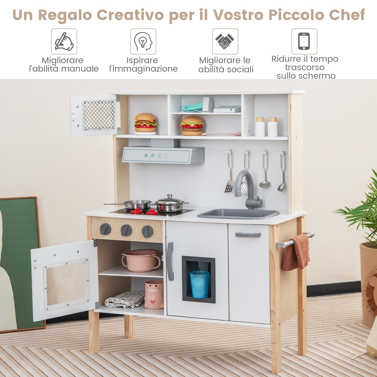Relax4life Cucina Bimba Legno Bimbi Elettrodomestico Da Cucina