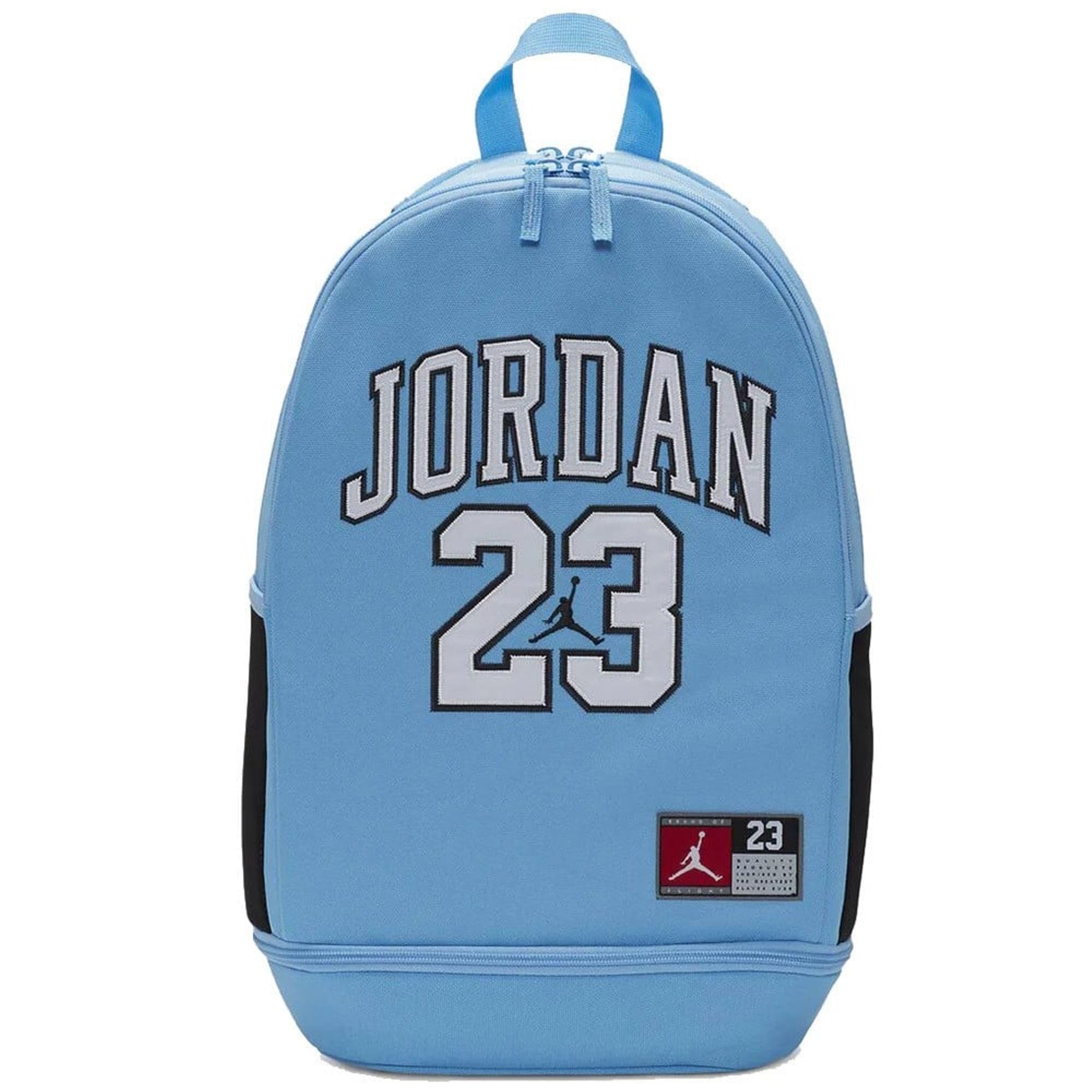 PRESTIGE & DELUXE Zaino compatibile con Jordan Azzurro, Schienale E Spallacci Imbottiti - tasche interne - per sport università gita e tempo libero Dim: 45 cm x 30 cm x 18 cm