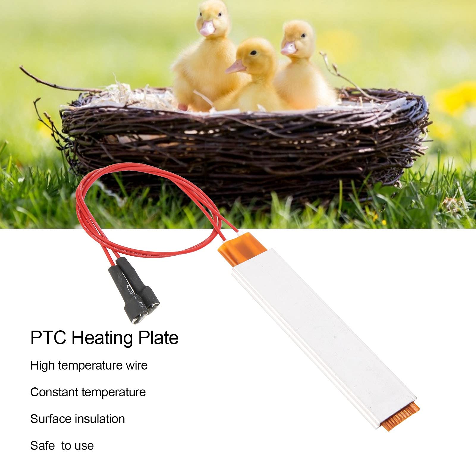 PTC Heating Element, PTC Heating Soldering Plate Aluminum Shell Ceramics Polyimide Film Element for LED Repair DIY Laboratory (110V heating plate)