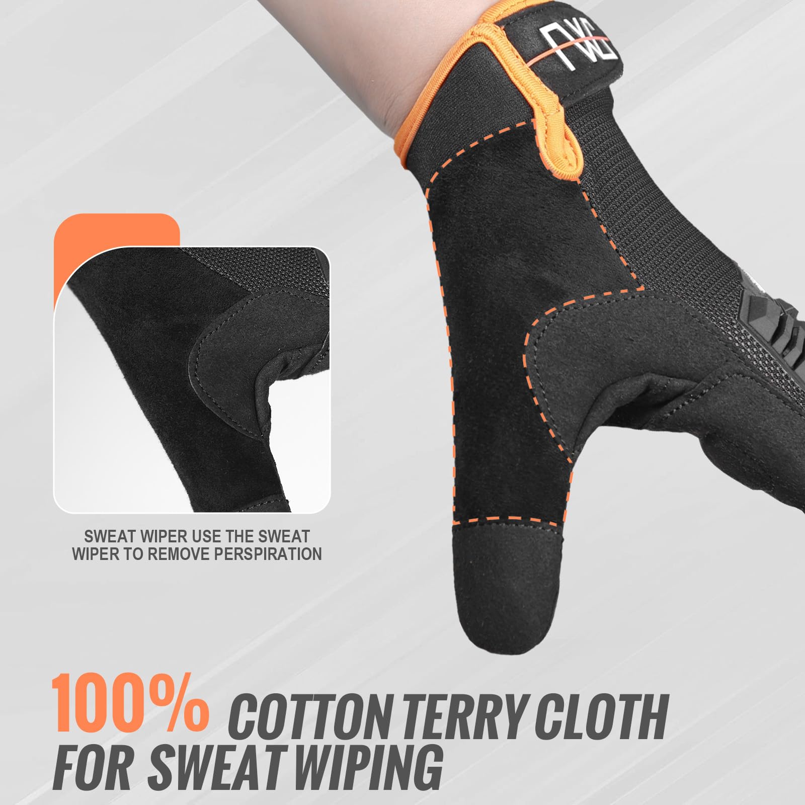 Guantes de ciclismo para hombre/mujer, guantes de bicicleta con dedos completos, antideslizantes, amortiguadores, acolchados, MTB/guantes de ciclismo de carretera