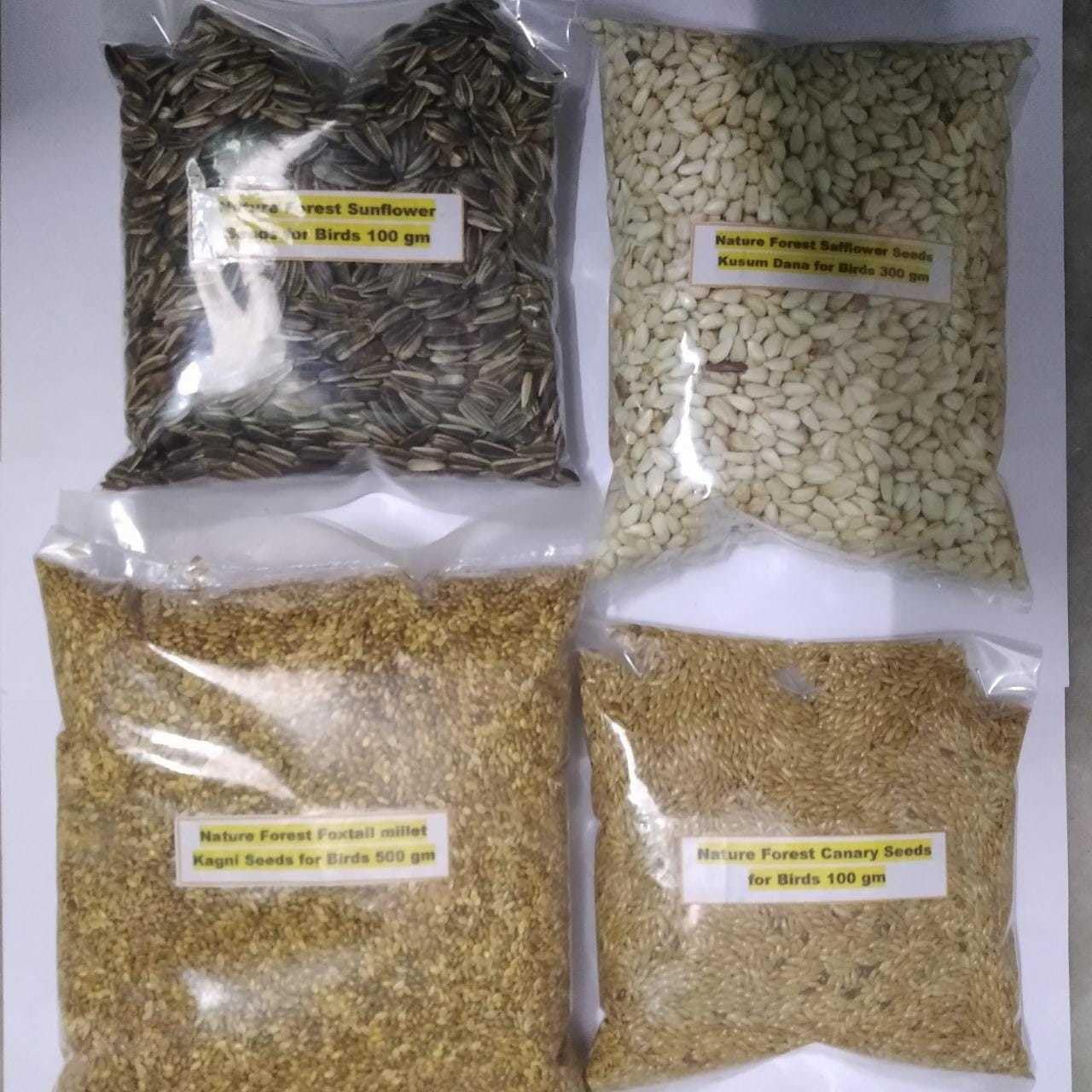 NatureForest 4 in 1 Combo Pack Kagni Seeds,Kusum Seeds,Sunflower Seeds,Canary Seeds for Birds 1 kg (B0D6Z7H7BG) Amazon Price History, Amazon Price Tracker