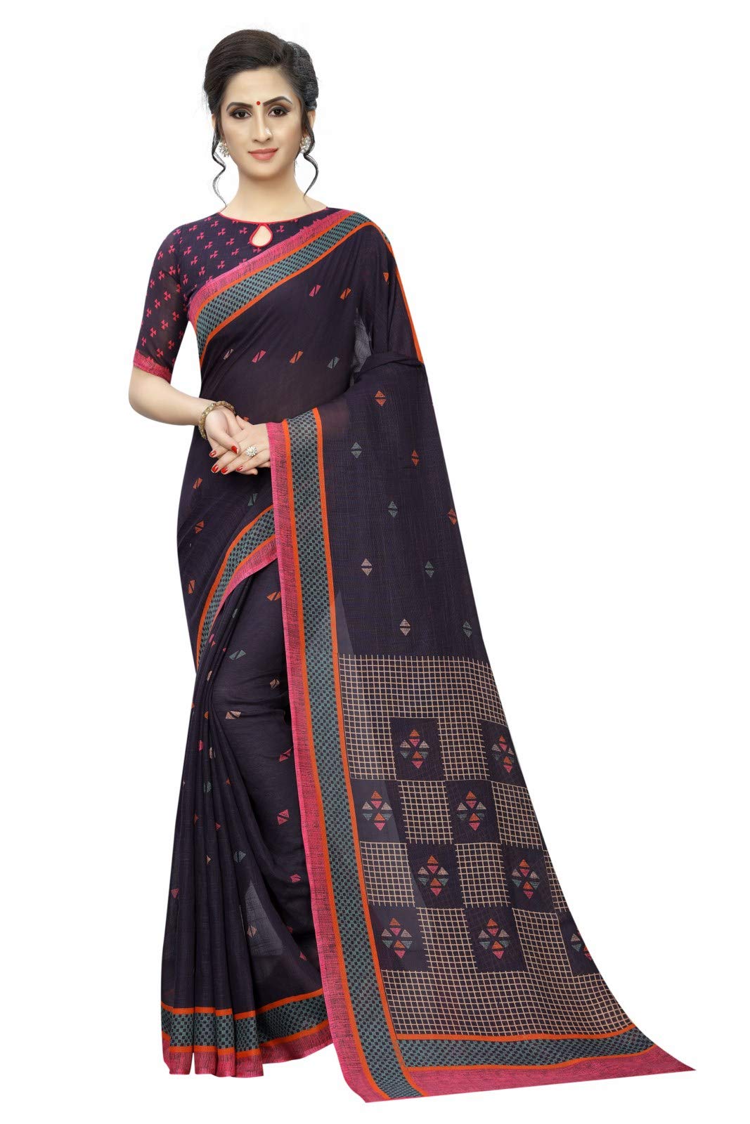 Women Indian Bollywood Designer Party wear I Ethnic wear Soft Cotton Printed Saree VEERA Rudra