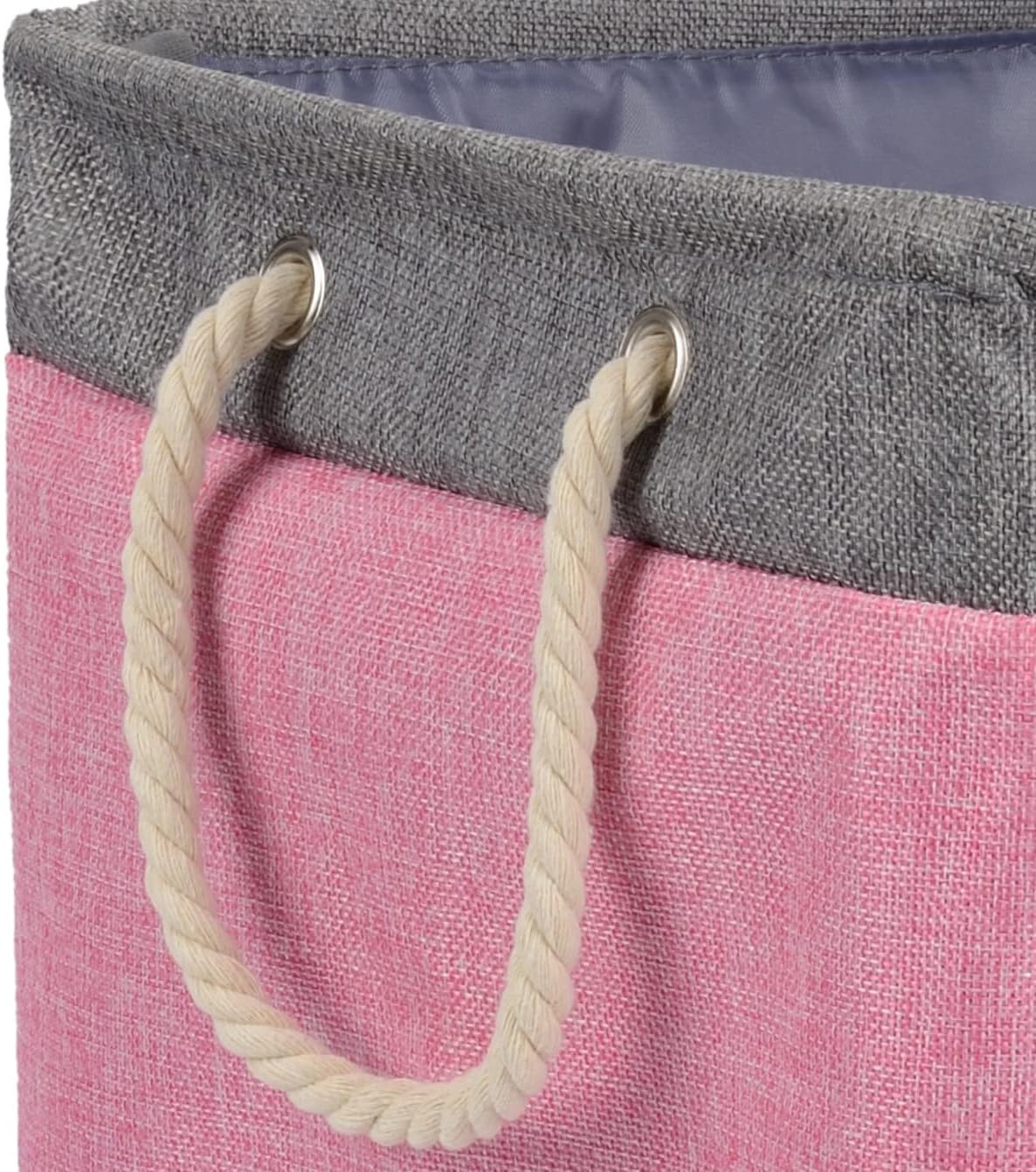 Amazon Basics Foldable Fabric Laundry Hamper with Detachable Brackets - Pink