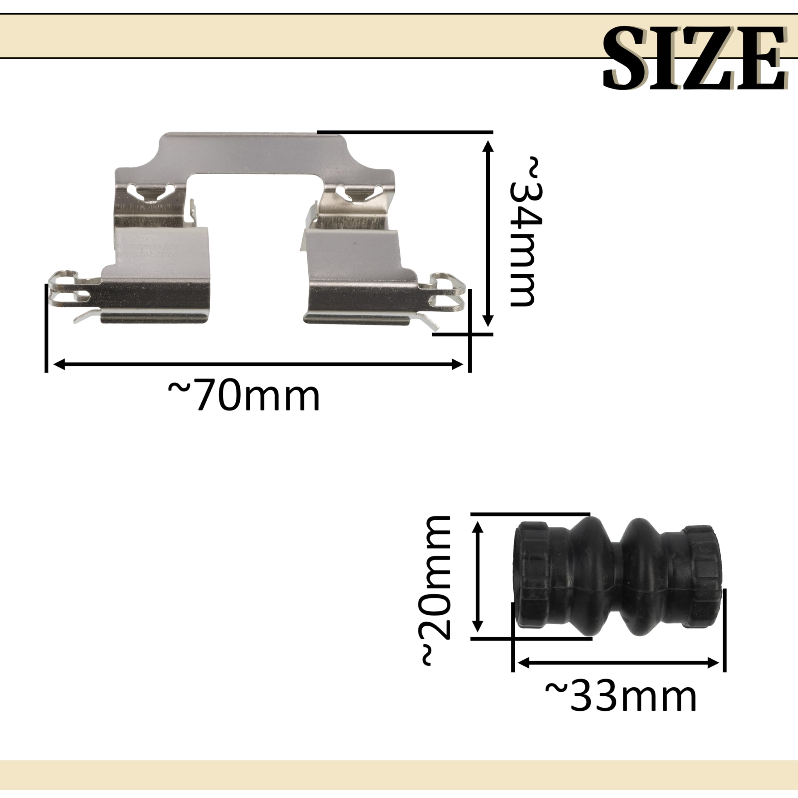 AERZETIX Kit D'accessoires Plaquette De Frein à Disque Essieu Avant - Compatible D10804EA0C 410277998R