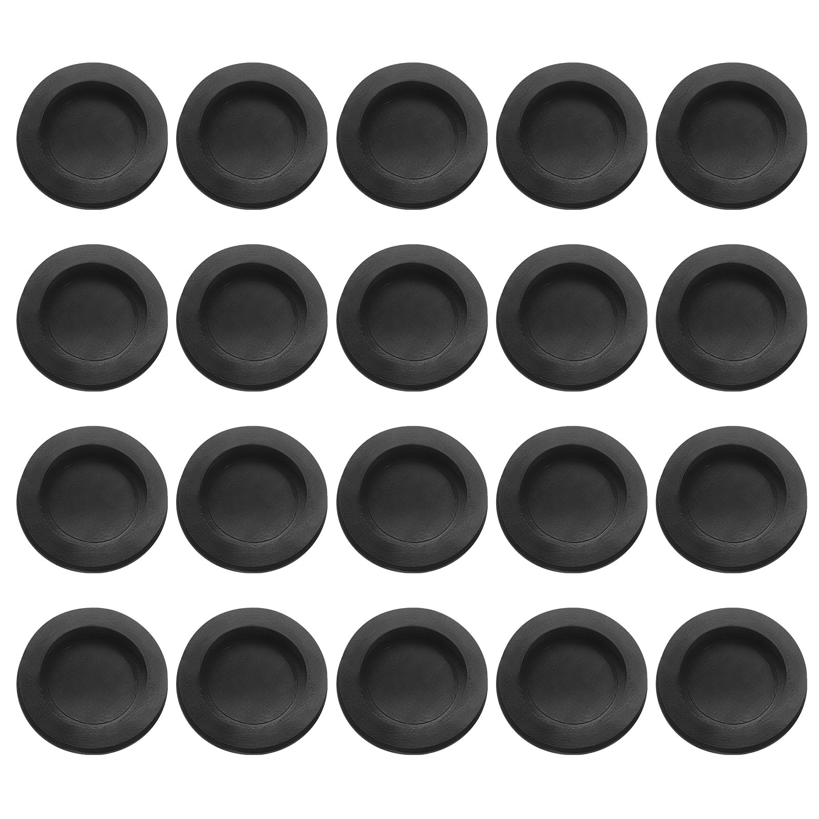 QUARKZMAN 20 Pz Tappo Salvadanaio 38 Mm/1.5" ID 50 Mm/1.97" OD Tappi Rotondi in Plastica per Scatola di Risparmio Sostituzione Tappo di Tenuta per Foro Salvadanaio, Nero
