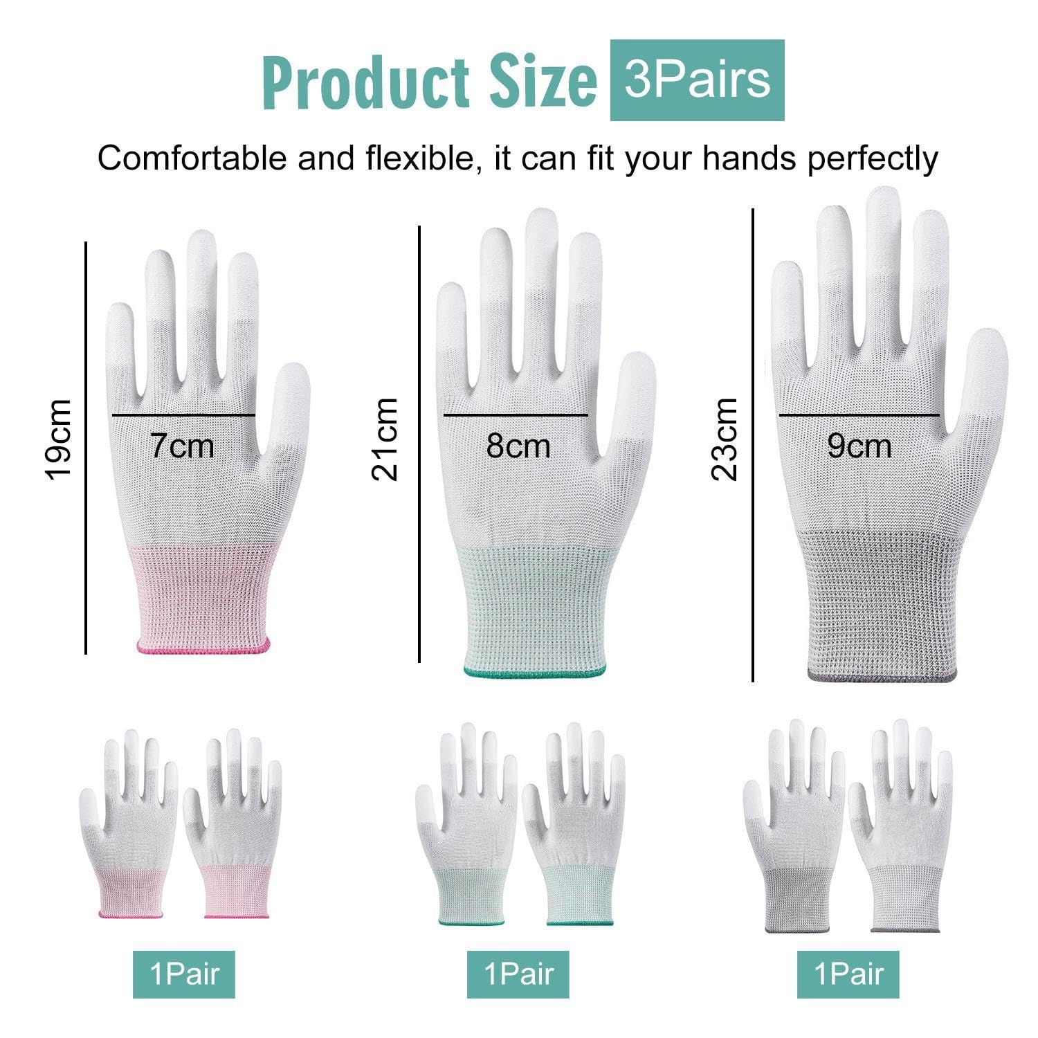 3 Paires De S Anti-Brûlure, De S De Coiffage Pour Curling, De S De Protection Résistants À La Chaleur, Adaptés Au Fer À Friser, À L'Attelle Électrique Et Aux Outils De Coiffage.