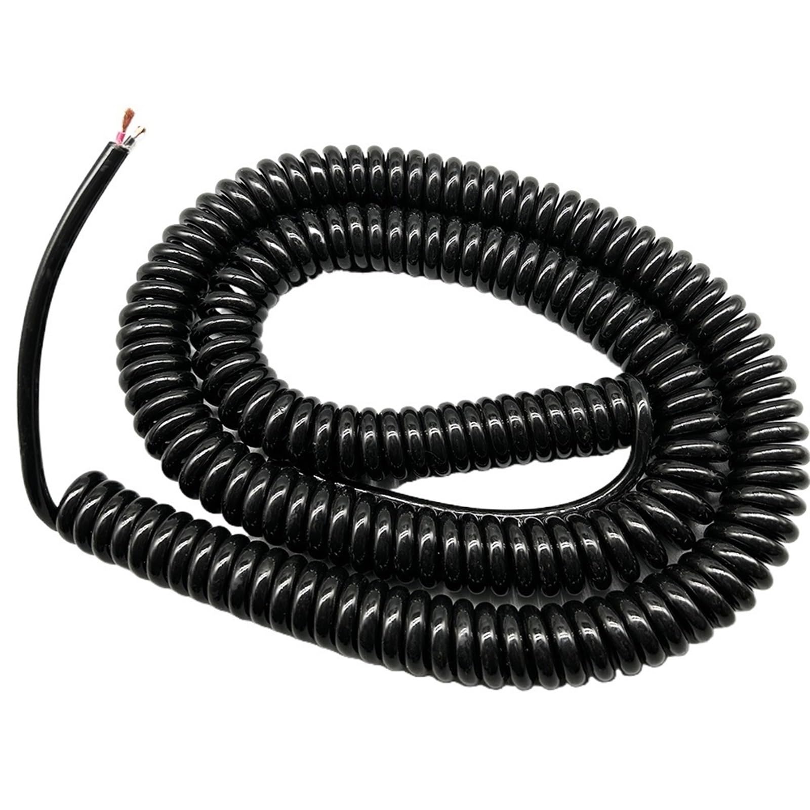 Cable para auricular de teléfono fijo 2 chaqueta telescópica del poliuretano alambre de la primavera cobre base 1.5mm2 4-6 metros(Stretch 6 Meters)