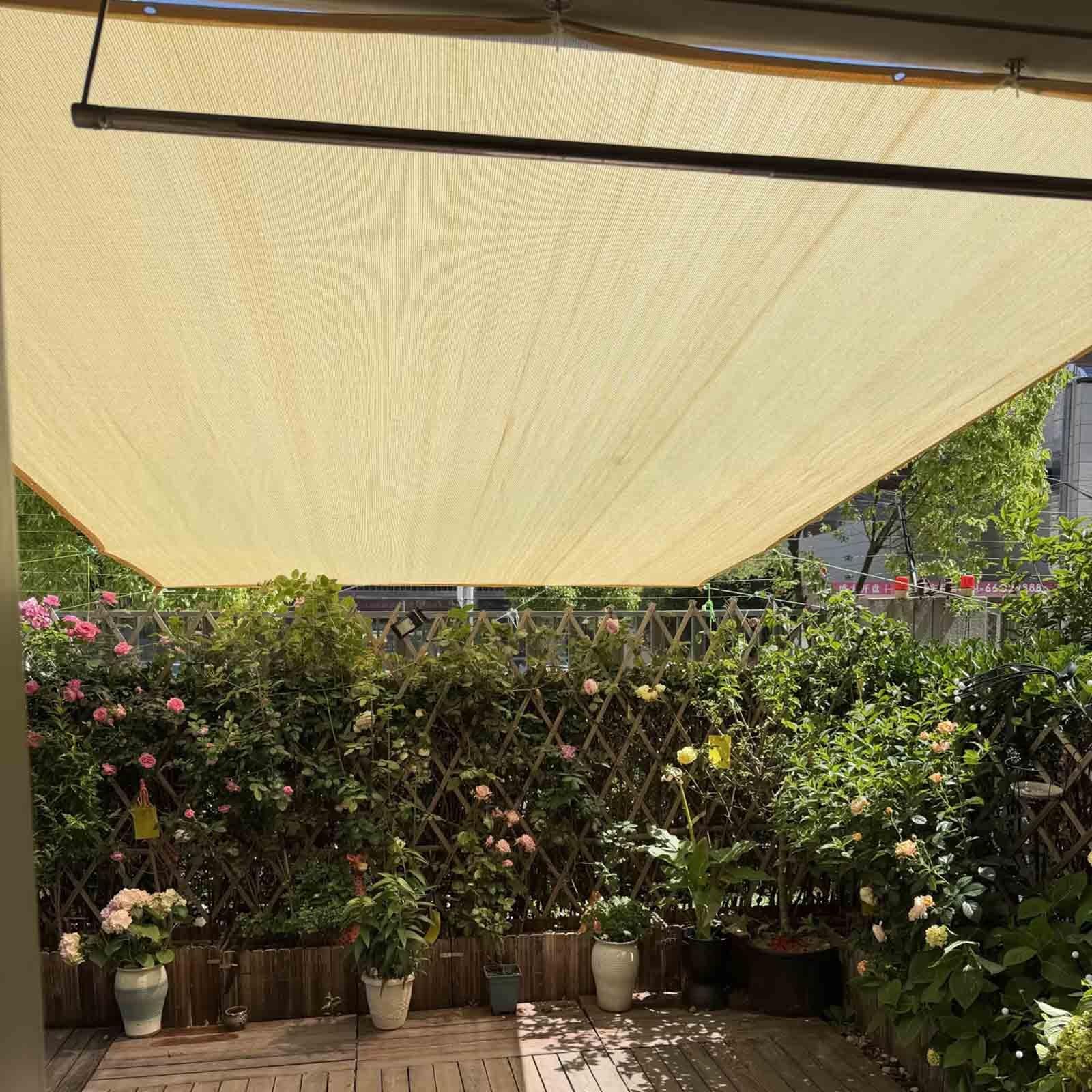 Tissu d'ombrage à 90% avec œillets de qualité supérieure pour auvent de terrasse et jardin