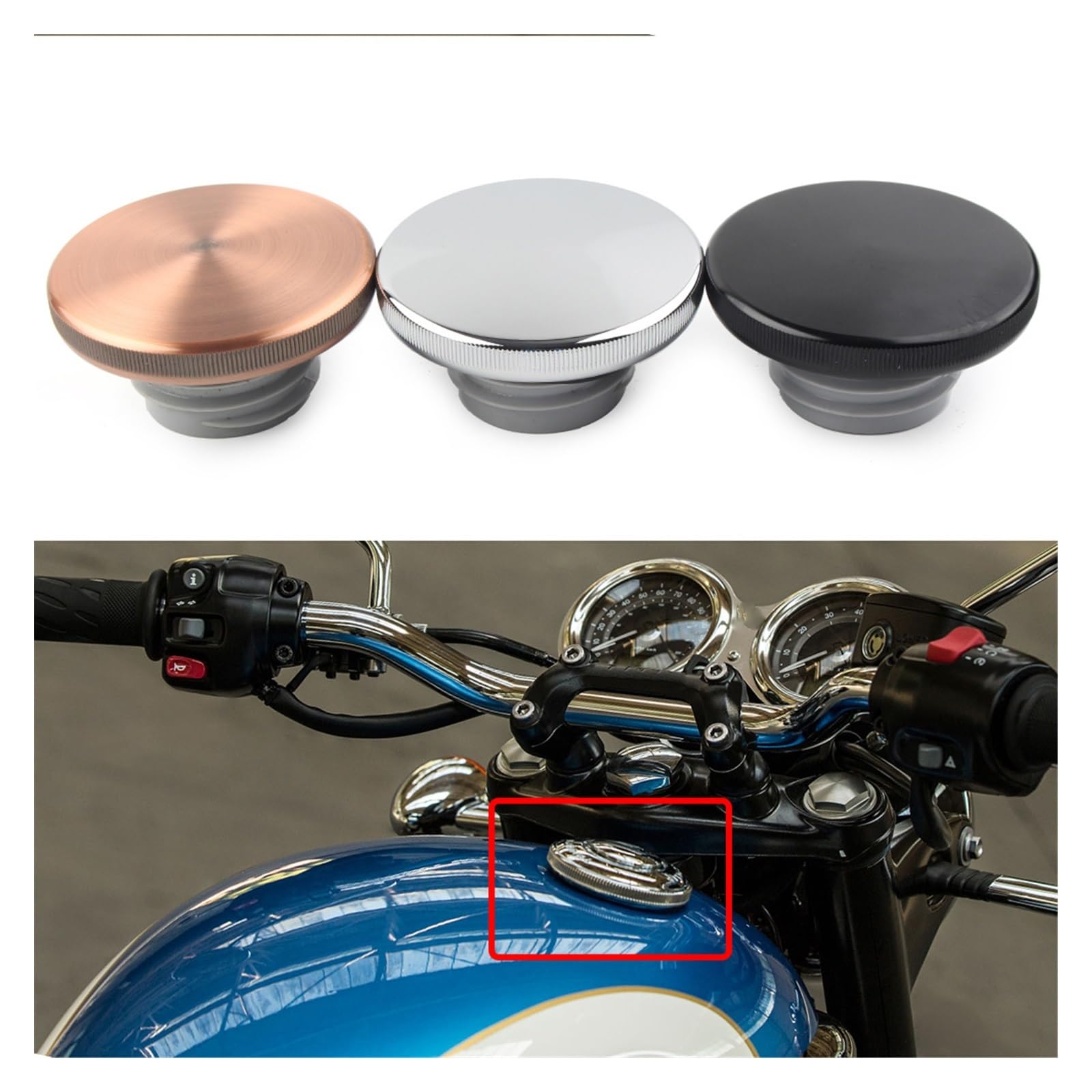 Triumph Motorcycle Twist-On Gas Cap – CNC Aluminum, Fits Bonneville, Scrambler, Bobber, Speedmaster 2001-2025