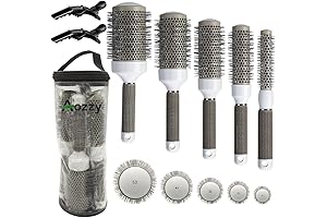 Professional Ceramic Thermal Round Brush Set for Styling, Blow Drying, and Curling