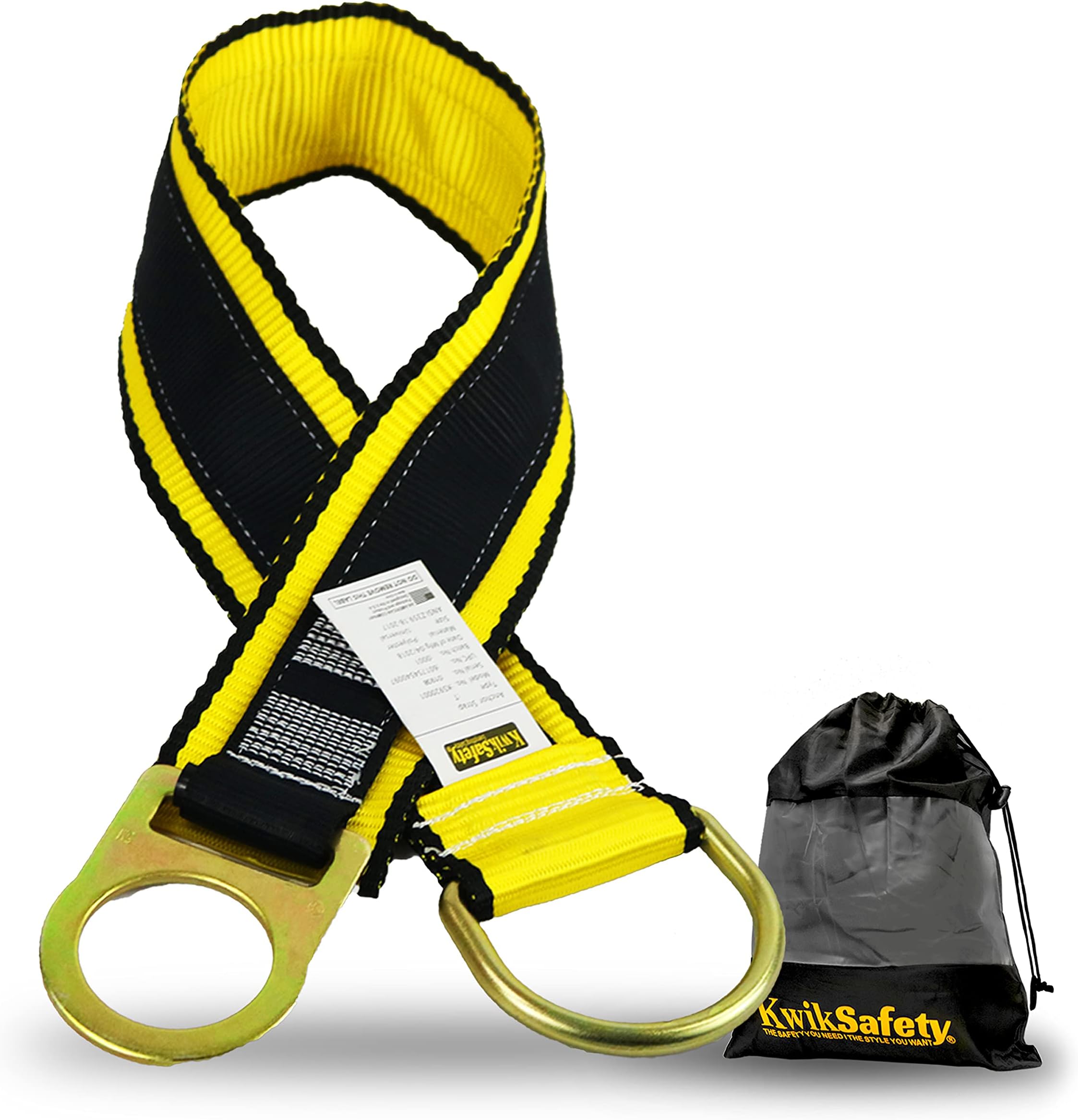 KwikSafety - Charlotte, NC - Gibbon Grip 3 ft Safety Anchor Cross Arm Strap Beam Choker ANSI Fall Arrest System Web Pass Thru Double D Ring Anchorage Sling OSHA Protection Harness Lanyard