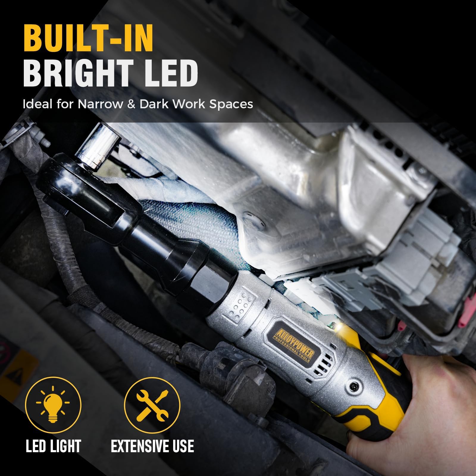 ALLOY POWER Cordless Ratchet - 60ft-lbs Torque -6