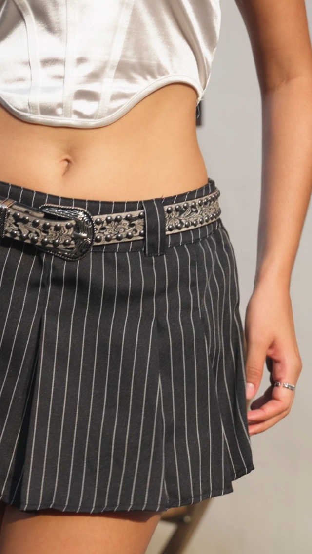 Amazon.com: Milumia Women's Y2k Pinstriped Skirt Low Waisted