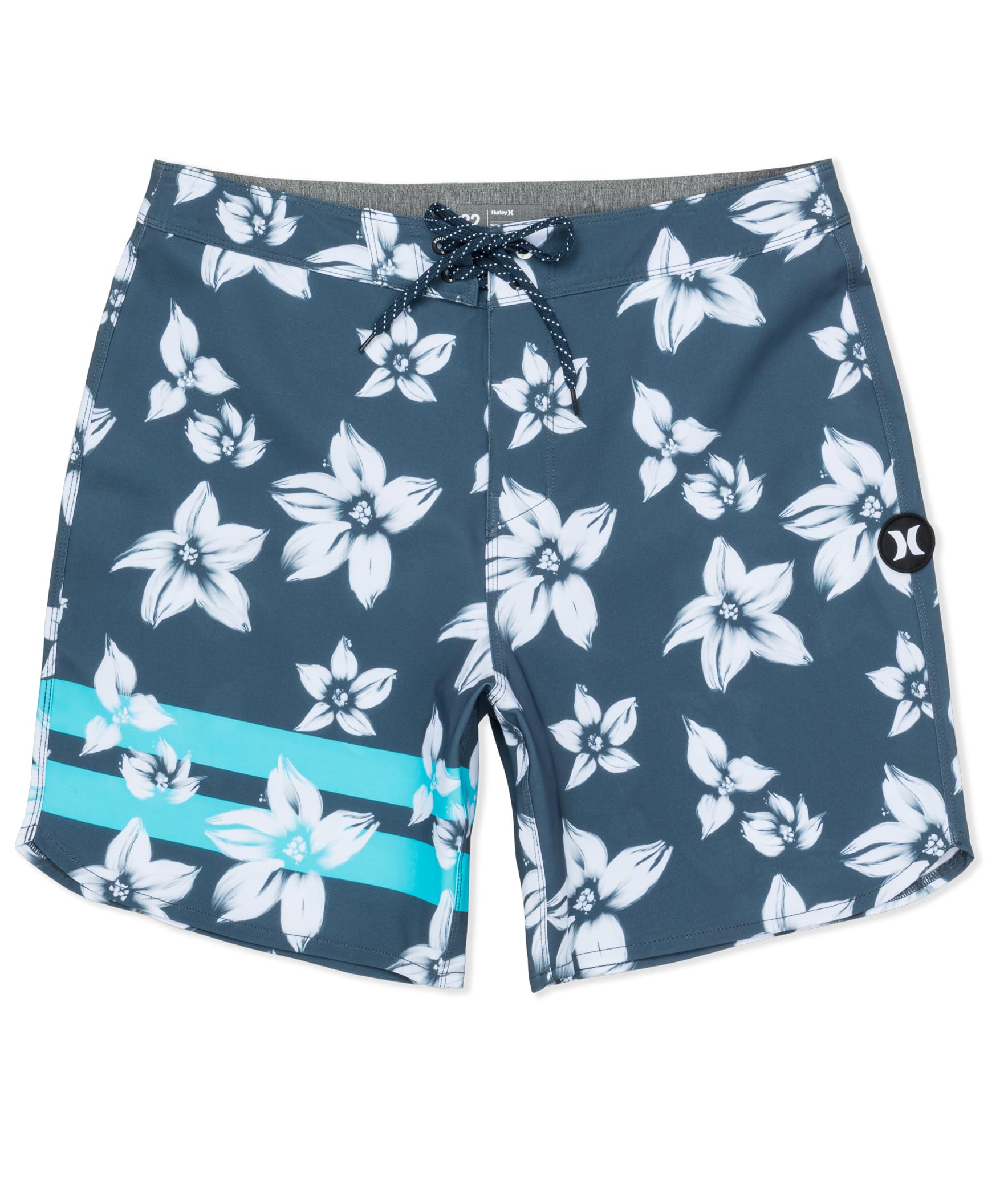 Hurley Mens Phantom Eco Block Party Engineered 18 Board Shorts, Destroyer, 34 EU