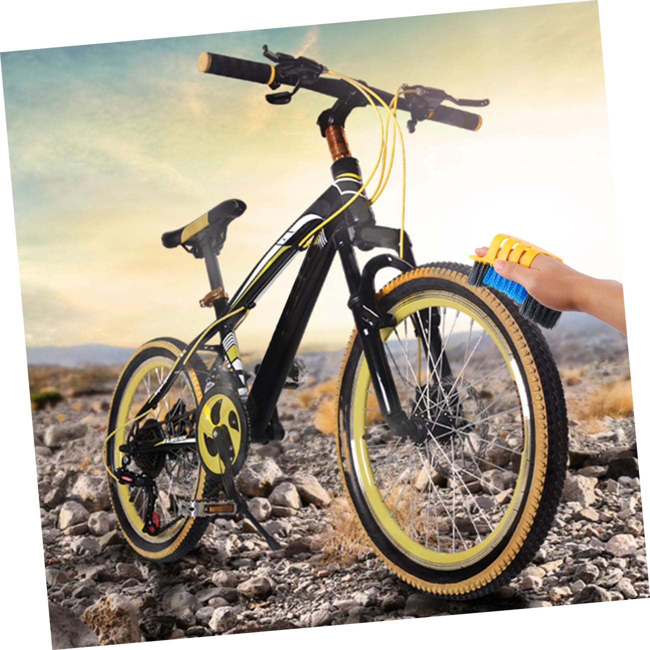 8pezzi Spazzole Per Pulizia Bicicletta Kit Pulizia Catena Pneumatico Ruota Dentata Strumenti Manutenzione Bici