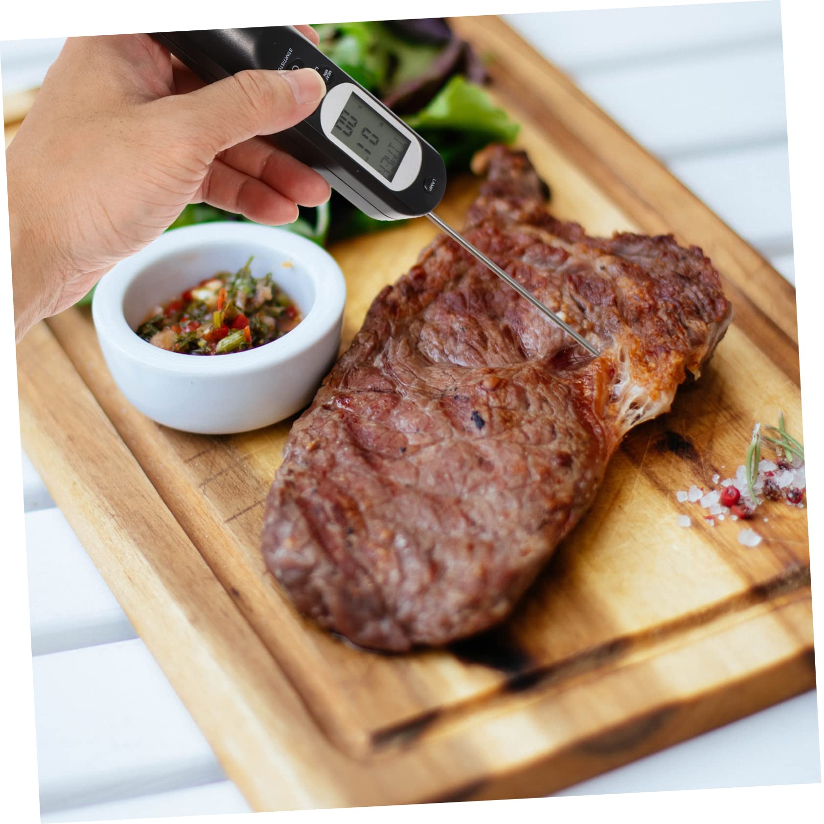 MAGICLULU 2 Juegos Termómetro Investigacion termometro digital para alimentos fumador comida digital termometro digital para cocina medidor de temperatura digital carne abdominales