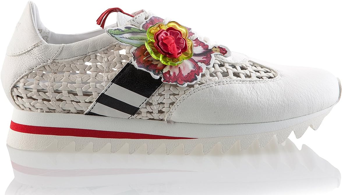 Fabi 6362 White Leather Italian Designer Women Sneakers