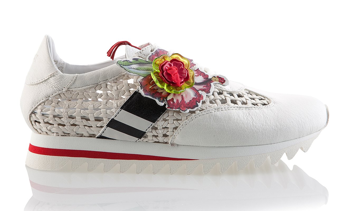 Fabi 6362 White Leather Italian Designer Women Sneakers