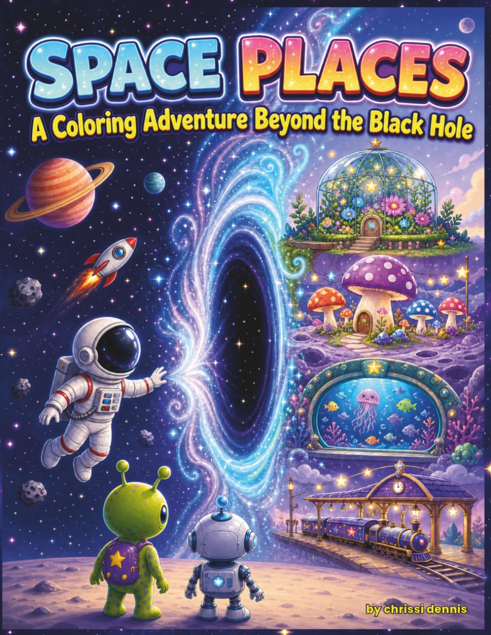 Space Places: A Coloring Adventure Beyond the Black Hole