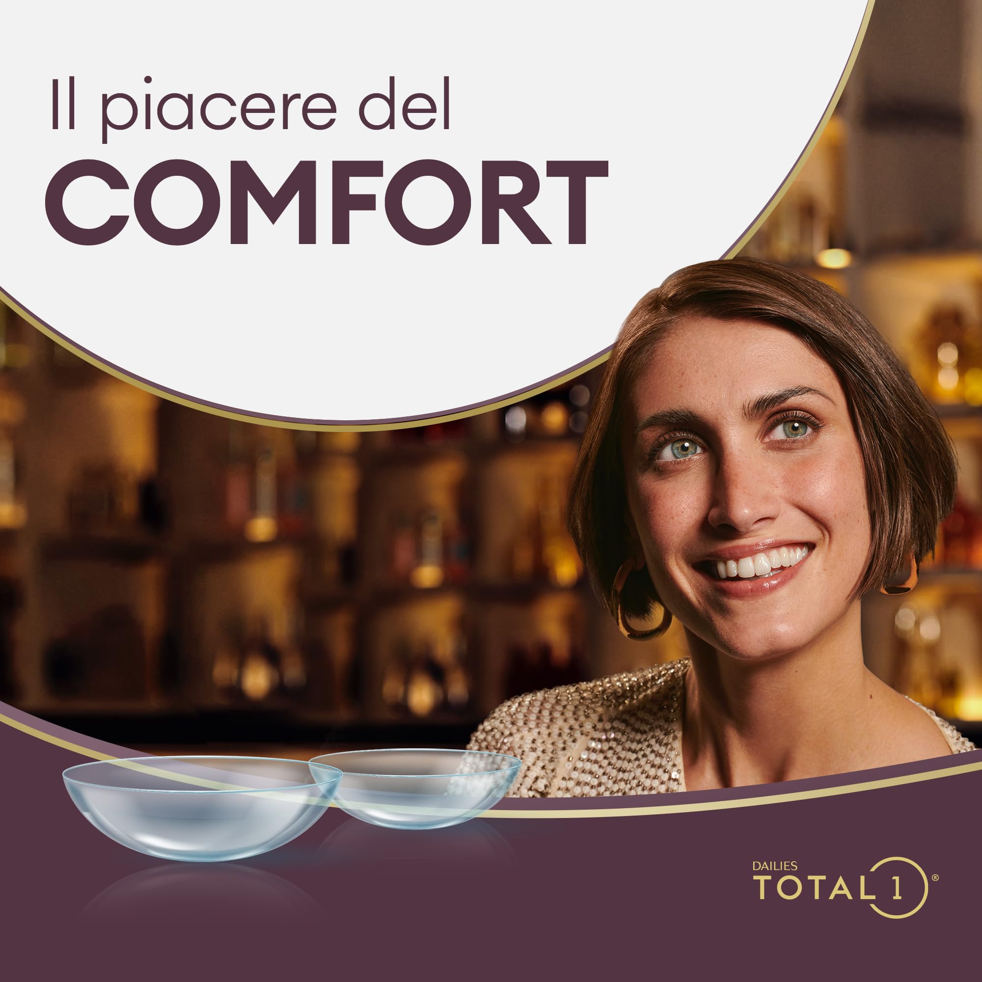 Dailies Total 1 Lenti a Contato Giornaliere, 90 Lenti, BC 8.5 mm, DIA 14.1 mm, +3.75 Diopt