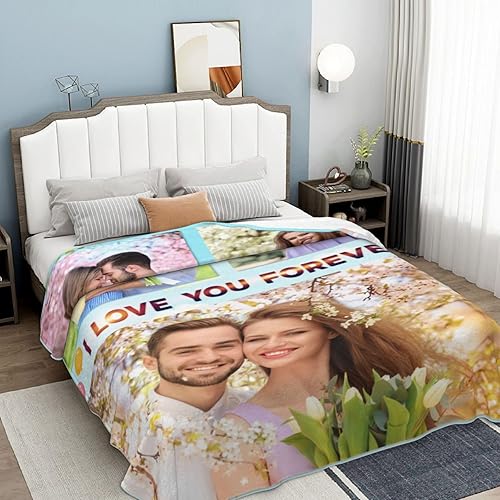 Miniatura 30 de Manta personalizada con fotos, texto, fotos personalizadas, regalos del día de San Valentín para mamá, papá, pareja, esposa, marido, novia, novio