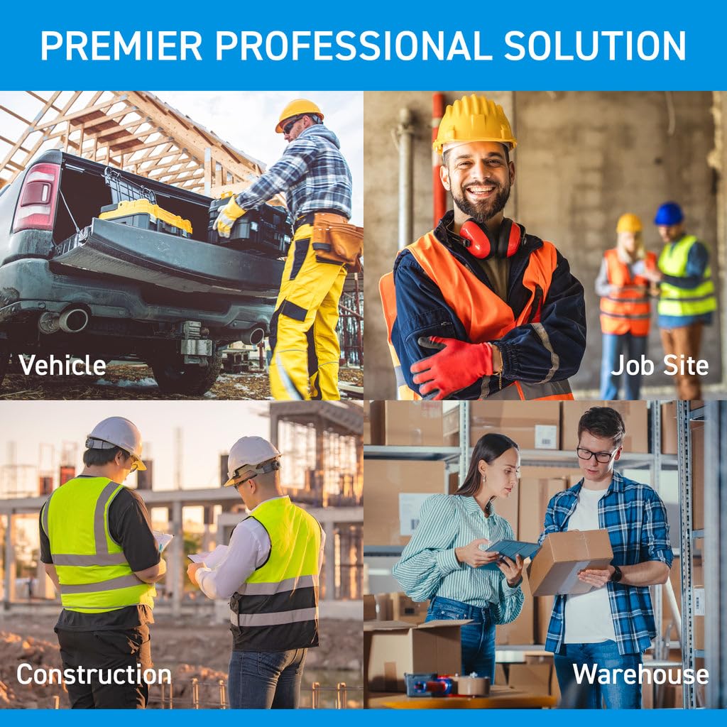 Kit de primeros auxilios de metal para el lugar de trabajo y contratistas, cumple con OSHA, estuche resistente para camiones de trabajo, flotas, renovaciones, industriales y construcción, kit de