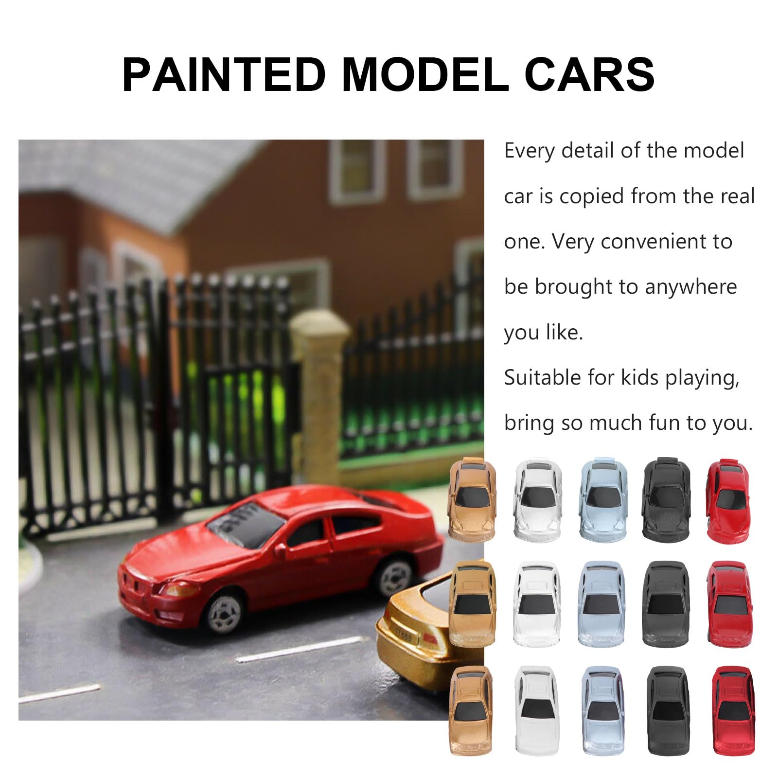 GALPADA Modelos de Coche 1: 75 de Plástico, 50 Piezas para Niños | Miniaturas Realistas y Delicadas, Ligeras y Portátiles, para Diseño y Juego