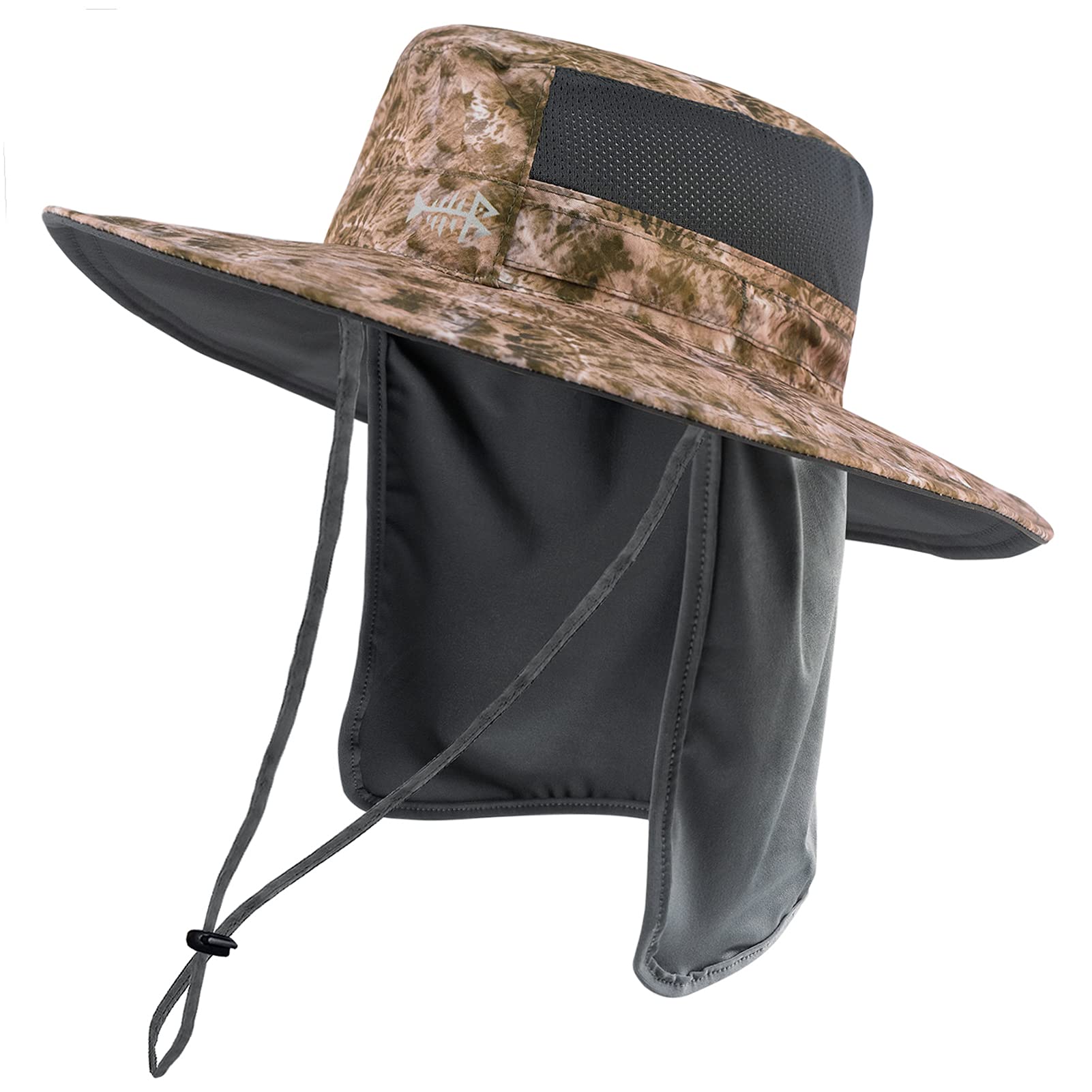 Bassdash UPF 50+ Sombrero de Pesca Solar Resistente al Agua con Solapa de Cuello Desmontable — view 43