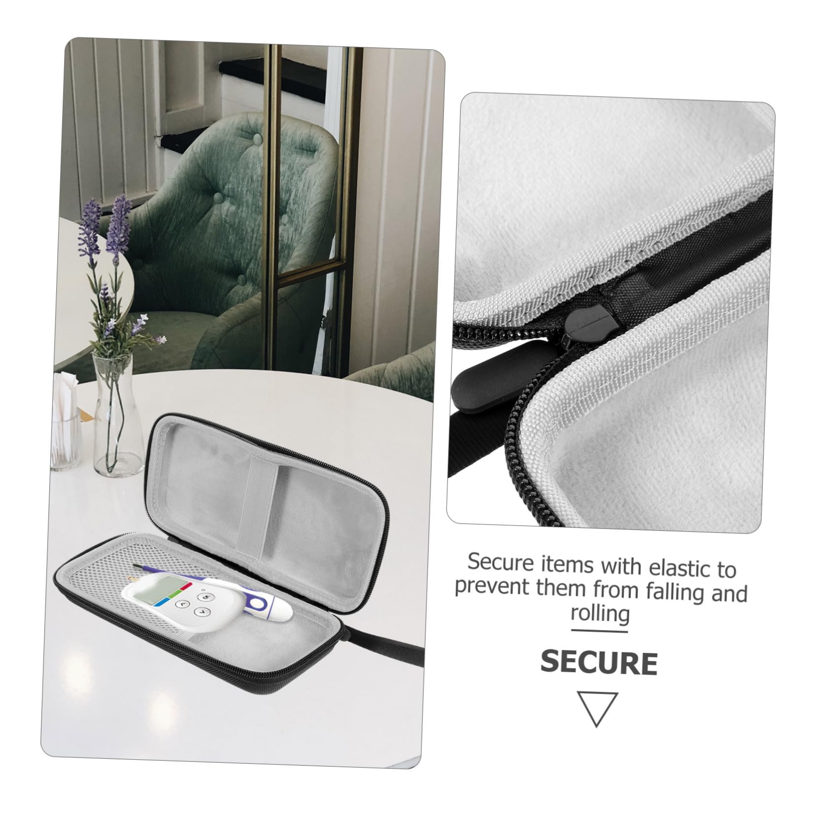 4 Pezzi Borsa per la conservazione del glucometro Porta del misuratore borsa diabetica custodia per diabetici Astuccio custodia per il trasporto custodia per fiale eva