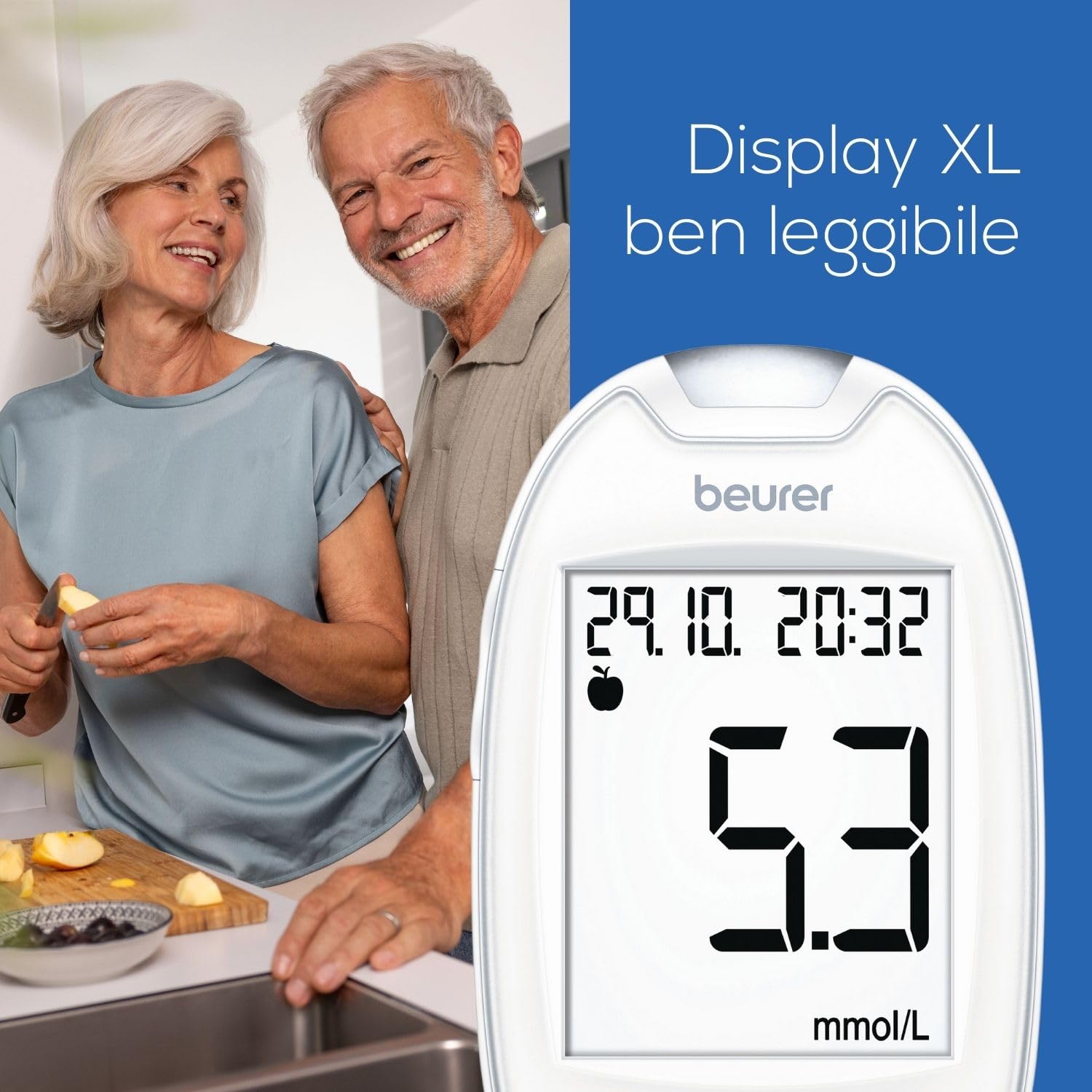 Beurer GL 44 - Glucometro (mmol/l), colore: Bianco