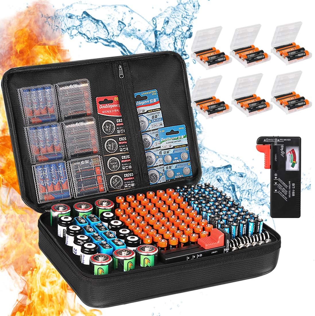 Top Brands Battery Organizer Storage Box, Fireproof Waterproof Explosionproof Carrying Batteries Case,ZesGood Battery Storage Organizer with Tester,Safe Holds 200+Batteries (Not Includes Batteries) Limited Stock Battery Organizer Storage Box, Fireproof Waterproof Explosionproof Carrying Batteries Case,ZesGood Battery Storage Organizer with Tester,Safe Holds 200+Batteries (Not Includes Batteries)