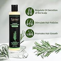 Vista 4 de Tgideas Champú orgánico para el crecimiento del cabello de romero para mujeres y hombres, champú natural espesante y fortalecedor con queratina