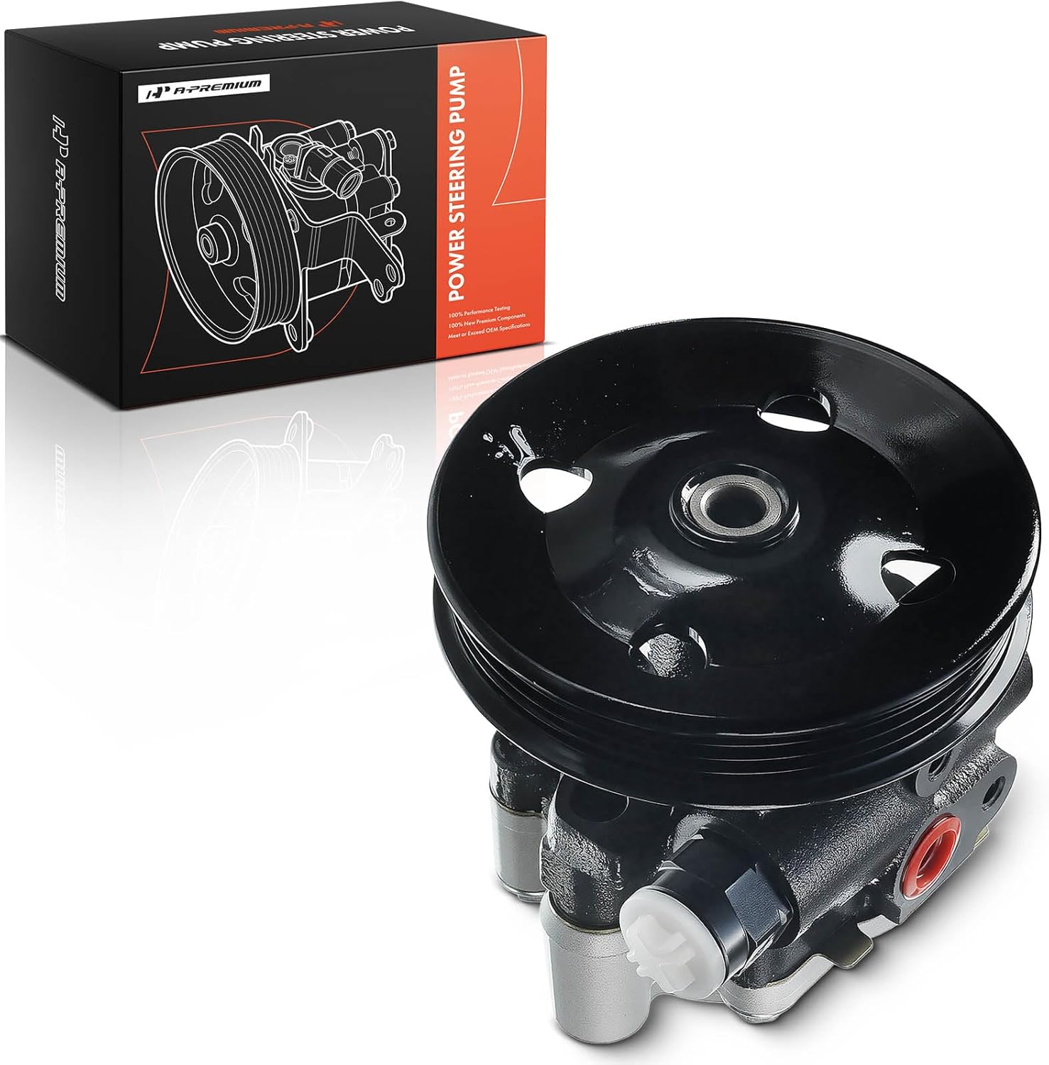 A-Premium Power Steering Pump, with Pulley, Compatible with Toyota Sienna 2004 2005 2006, 3.3L Gas, Replace # AA1215362