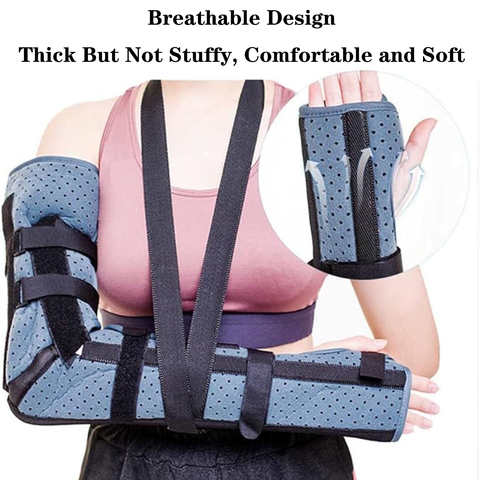 SFKLYU Tutore per Spalla Immobilizzatore per Spalla Tutore per Braccio per Spalla Tutore per Cuffia dei Rotatori per Braccio per Fratture, Recupero Post Operatorio, Tendinite, Borsite,L