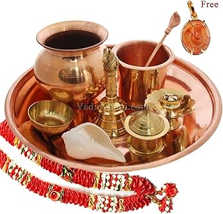 PIHUZSTORE Diwali Hindu Puja Thali Set for Daily Use