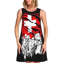 Dresses for Women Sleeveless Summer Casual Dress Elegant A-Line Midi Sundress for Beach Vacation Party