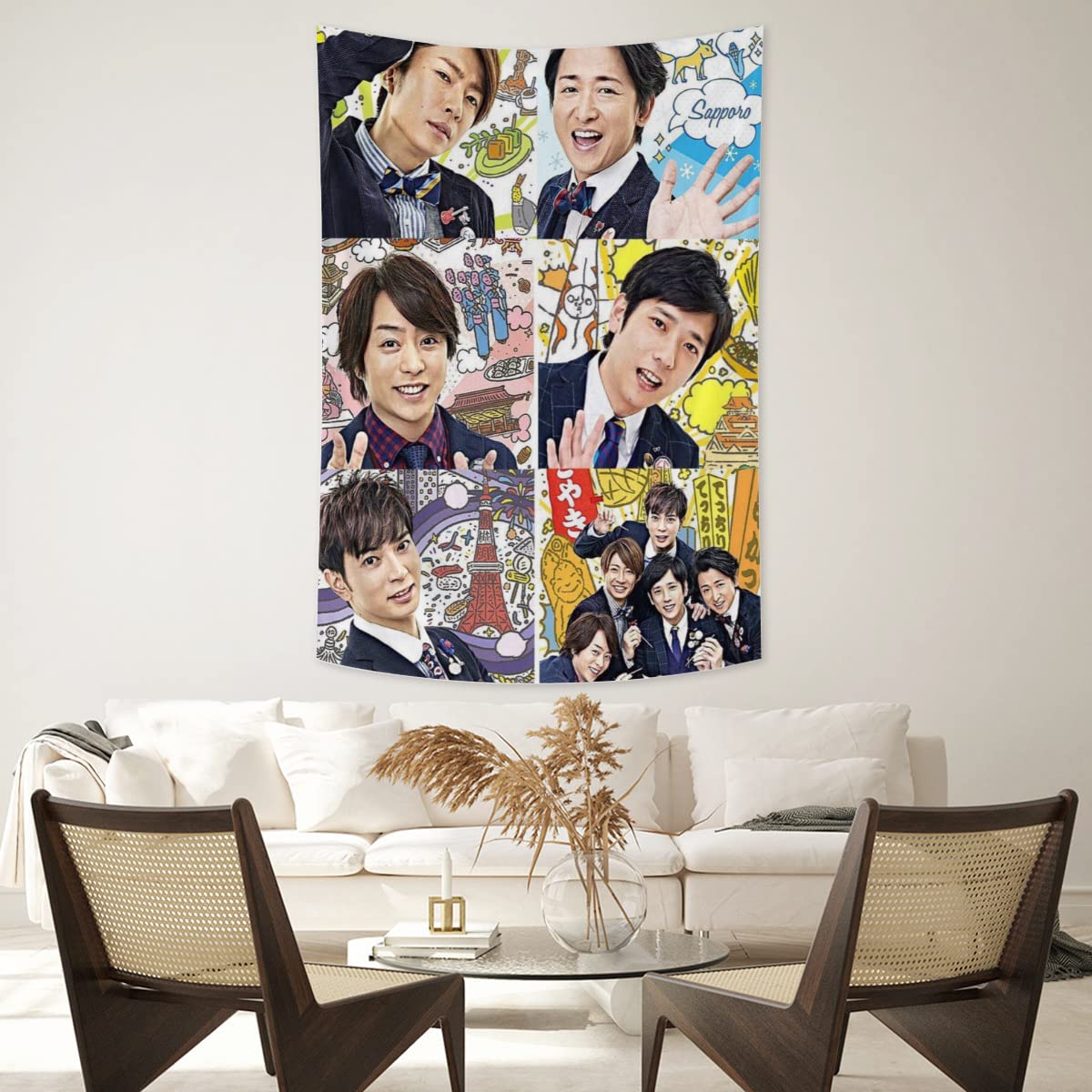 Amazon.co.jp: 嵐 あらし タペストリー 壁掛け 大判 布ポスター 装飾布