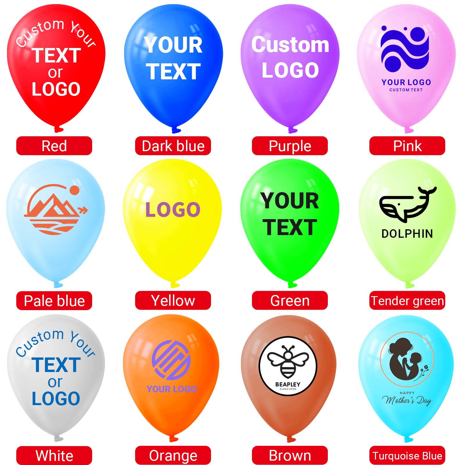 Test Ballons Amazon.com: 100 Pcs Custom Balloons,Personalized Balloons,Globos ...