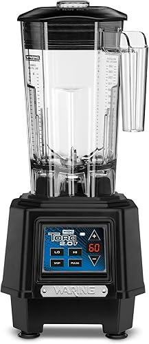 Waring Commercial TBB160 TORQ Licuadora de 2 caballos de fuerza, teclado electrónico con temporizador de cuenta regresiva de 60 segundos y un Waring Commercial TBB160 TORQ Licuadora de 2 caballos de fuerza, teclado electrónico con temporizador de cuenta regresiva de 60 segundos y un