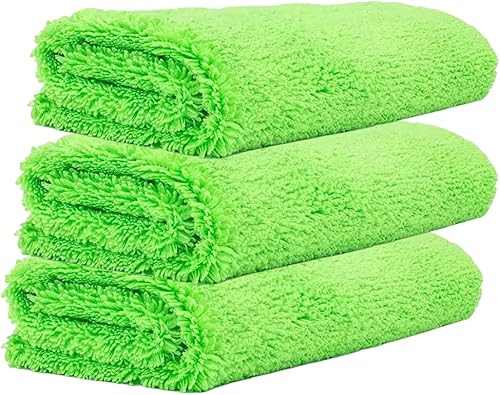 LZ Toallas de microfibra para automóvil, paño de limpieza de microfibra, toalla de pulido de detalles de lavado de automóvil, toalla de secado para