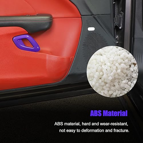 Miniatura 5 de Voodonala Para Dodge Challenger 2015-2023 - Cubierta interior de la manija de la puerta del auto, accesorios para Dodge Challenger 2015-2023