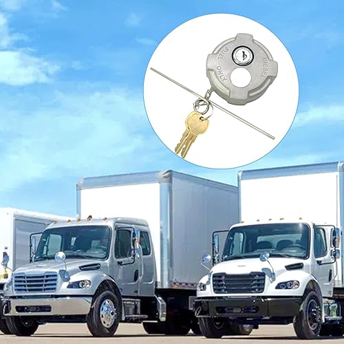 Miniatura 7 de Tapa de bloqueo de 2 38 pulgadas  l Fuel para Freightliner M2 semi pequeña caja de camiones Fuel Tanque de fuel, tanque de semirremolque con bloqueo