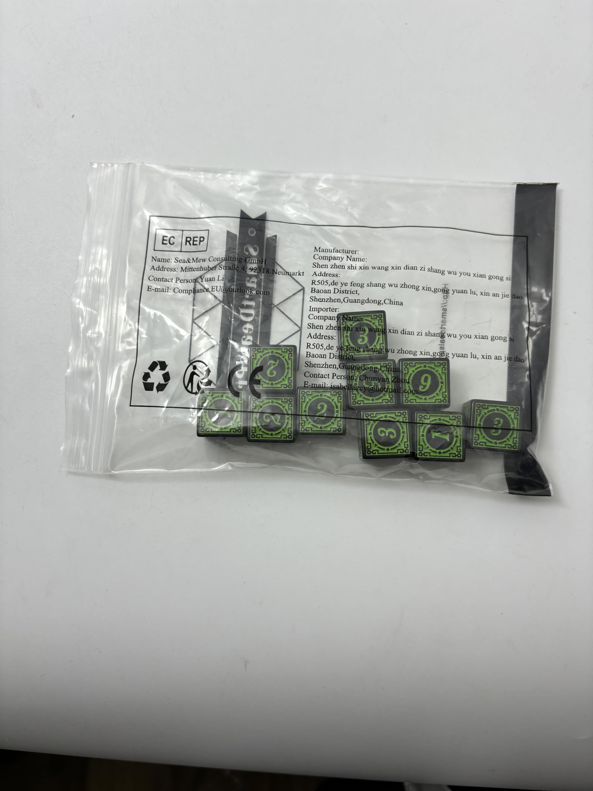 SmartDealsPro Lot De 10 Dés D6 à Six Côtés 16 Mm Pour DND MTG