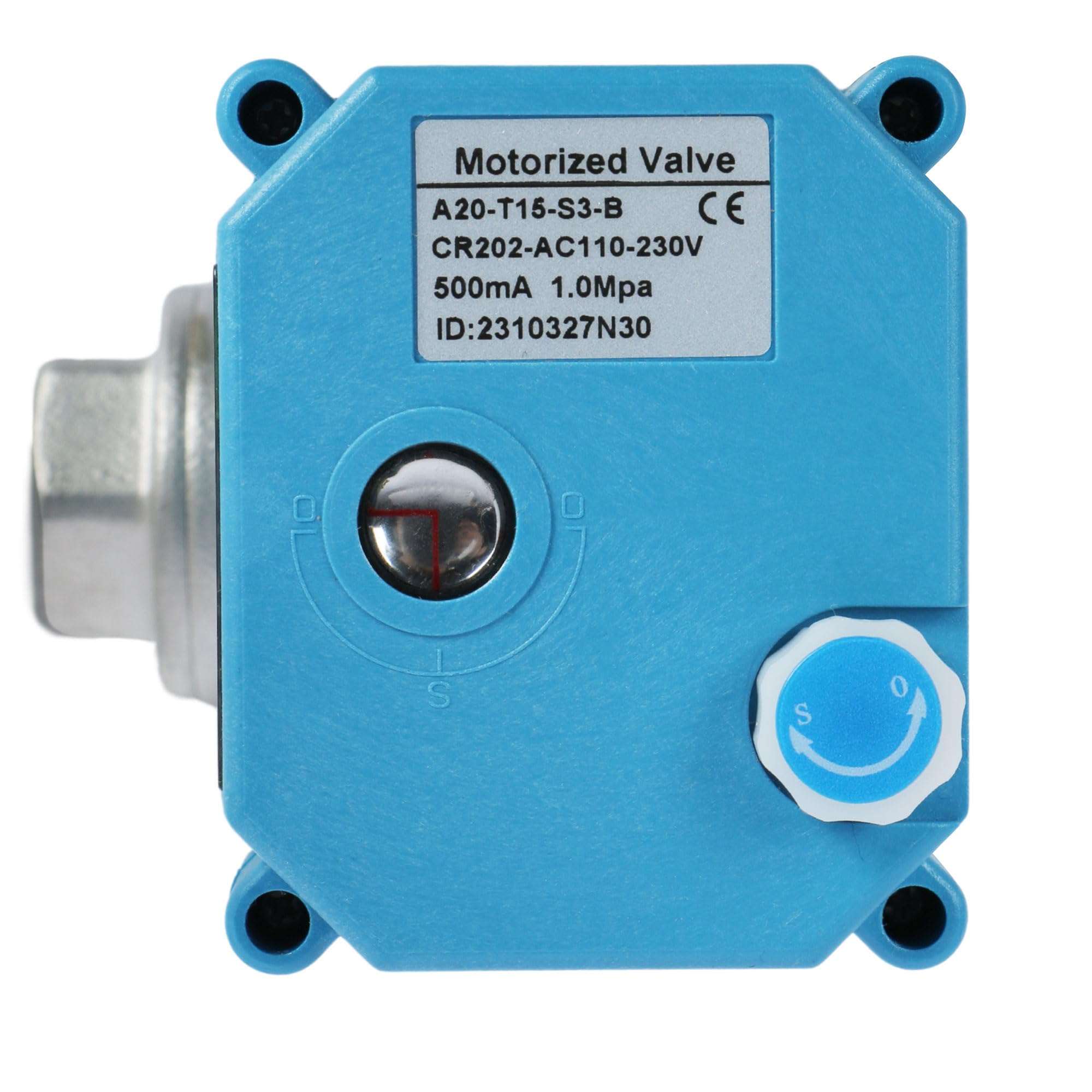 U.S. Solid 3 Wege Motorkugelhahn Edelstahl Zonenventil - Kugelventil mit manueller Funktion - Hochbelastbarer vielseitiger L-Typ-Wasserabsperrhahn, Standardport(1/2", AC110-230V)