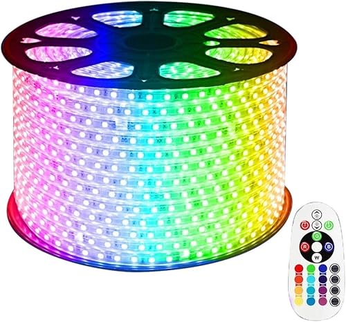 Miniatura 1 de SuperonlineMall AC 110-120V Flexible RGB tira de luces LED, 60 LEDsM, resistentes ala gua, Multi Color cambiante 5050 SMD luces LED de decoración