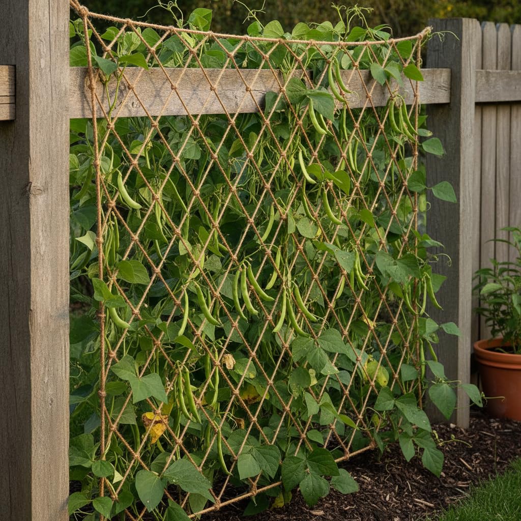 Pflanzenkletternetz, Montage, 10 cm Maschenweite, 2x3 m