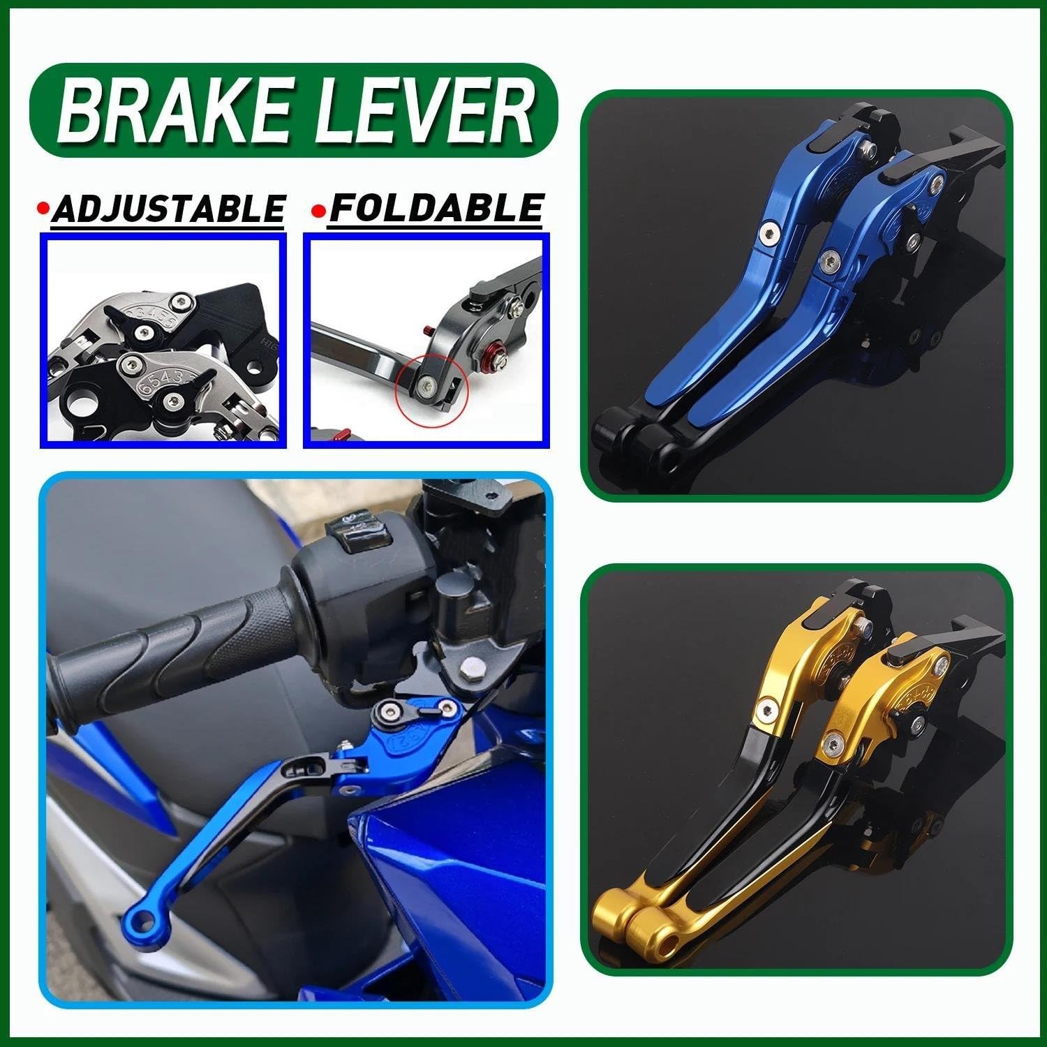 Kit Levier Embrayage Levier Frein Moto Pour CB125R Pour CB-125R Pour CB-125 R Pour CB 125R Pour CB 125 R Levier Frein Ensemble Levier Embrayage Leviers Protection Poignée Pliante(17)