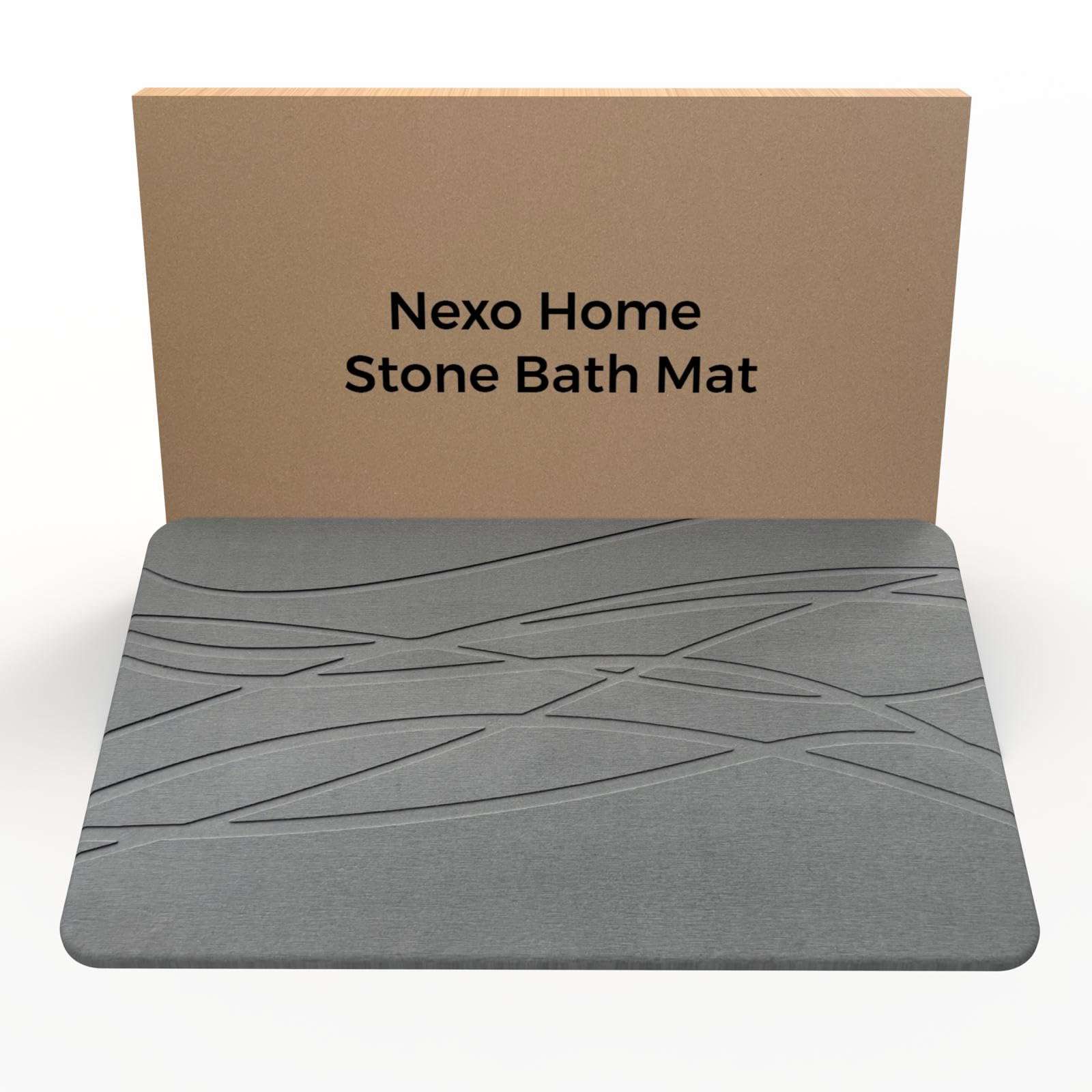Alfombra baño diatomita - Alfombrilla diatomita - Alfombra de Piedra Secado rapido - Alfombrilla Antideslizante baño, Absorbente higiénica para Ducha y Fregadero