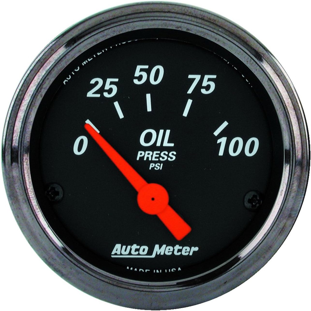 Auto Meter 1427 Black 21/16Inch 0100 PSI Short Sweep Electric Oil